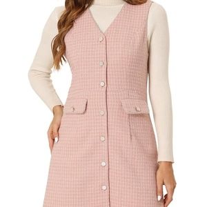 Vintage plaid tweed dress